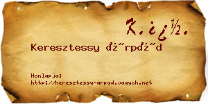 Keresztessy Árpád névjegykártya