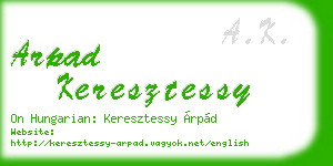 arpad keresztessy business card