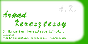 arpad keresztessy business card